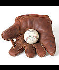 THE NATURAL Roy Hobbs (Robert Redford)  Vintage Style Baseball Glove and Baseball