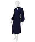 DEBBIE REYNOLDS COLLECTION - Blue Crepe 1940's Studio Gown