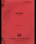 SCARFACE  Original Property Master's production script