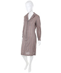 THE JEFFERSONS - Florence Johnson (Marla Gibbs) Grey Self Stripe Cotton Day Dress