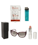 DRIVE Blanche (Christina Hendricks)  sunglasses, lipstick, cigarette pack, and lighter